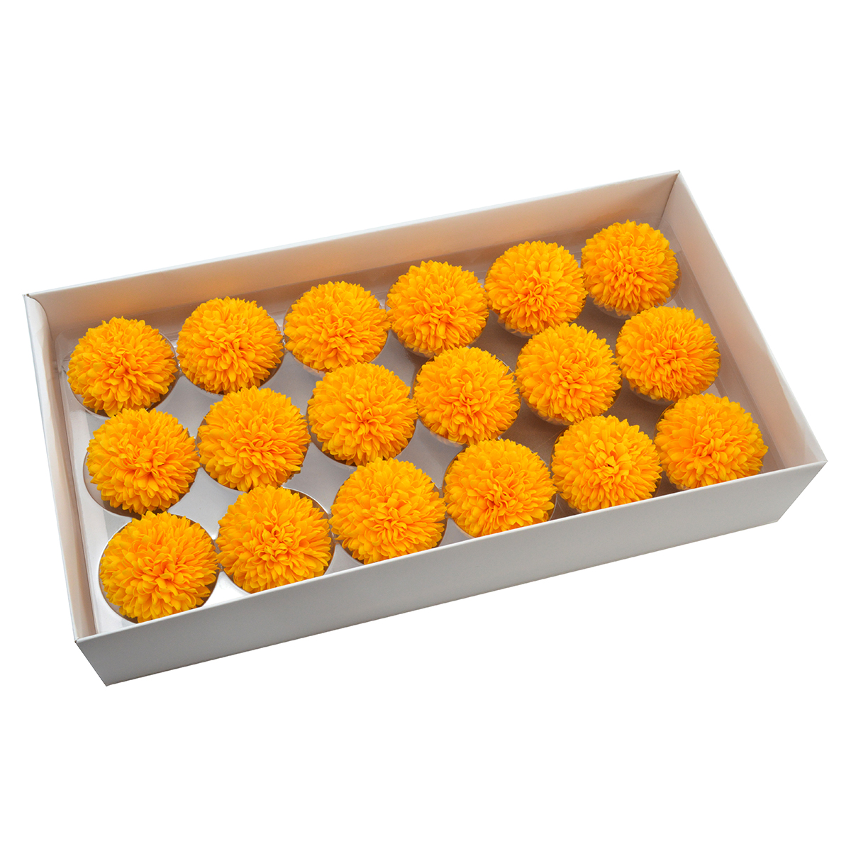 Set mit 18 Stück duftender Seife Chrysanthemen Real Touch Orange