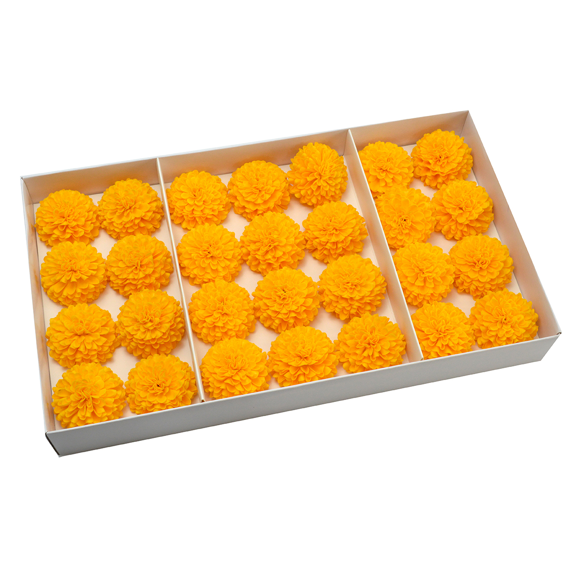 Set mit 28 Stück köstlicher Seifendahlie mit echtem Touch Orange